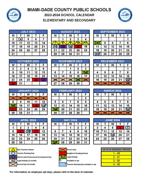 Miami Dade School Calendar 2024 School Starts At A Glance Calendar 2024