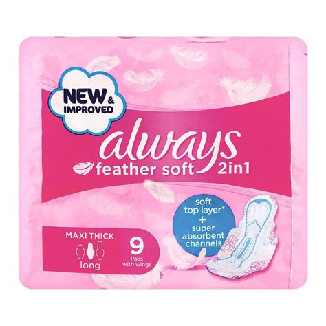 Purchase Always Feather Soft 2-In-1 Maxi Thick Extra Long Pads, 9 -Pack ...