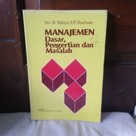 Jual Manajemen Dasar Pengertian Dan Masalah Oleh Drs H Malayu S P