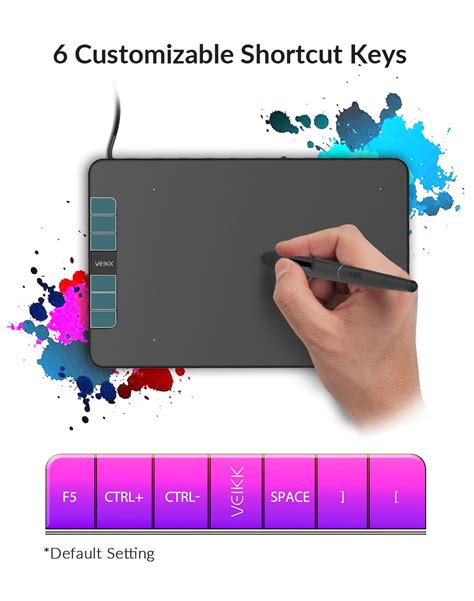 Veikk Vk Drawing Tablet Pen Tablet X Inch Support Android Phone