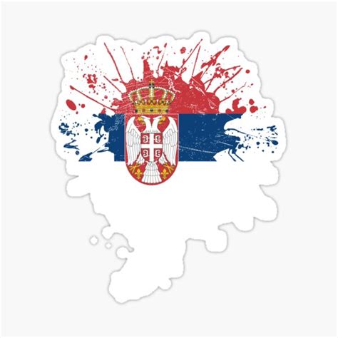 Serbian Flag Sticker For Sale By Mila1946 Redbubble