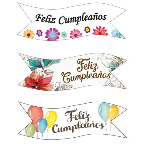 Mensaje De Cumplea Os Para Cake Banner Topper Happy Birthday