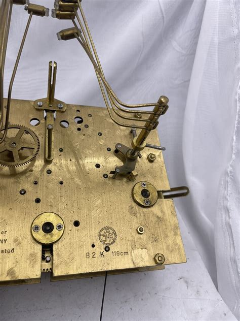 Used Grandfather Clock Movement Kieninger Hermele For Parts 82 K 116cm Ebay