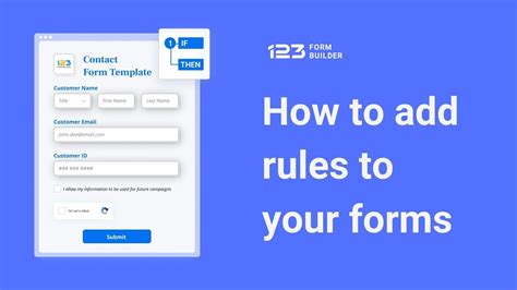 How To Add Rules To Your Online Forms 123formbuilder Youtube