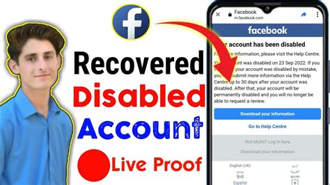 How To Recover Facebook Disabled Account Facebook Disabled Id