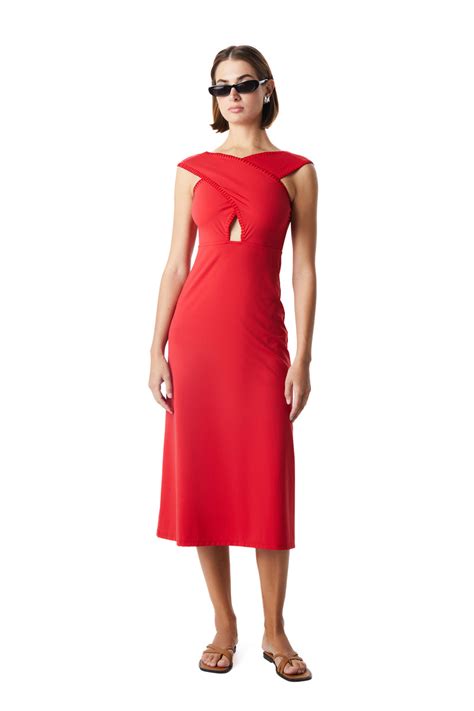Coral Dress Hand Embroidered Kiohne