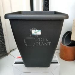 Jual Pot Bunga Tanaman Kotak Tinggi HOYA 40 HITAM Diameter 31cm NKT