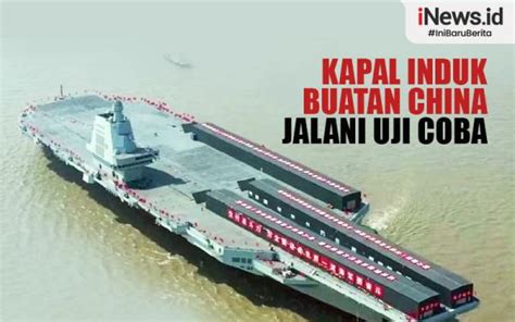 Infografis Kapal Induk Pertama Buatan China Jalani Uji Perdana Arungi