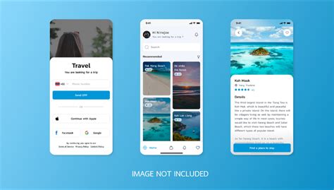 Travel Mobile App Uxui Design Free Ui Kit Figma