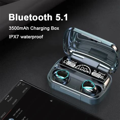 2022 New Tws Bluetooth 51 Earphones 3500mah Charging Box Wireless