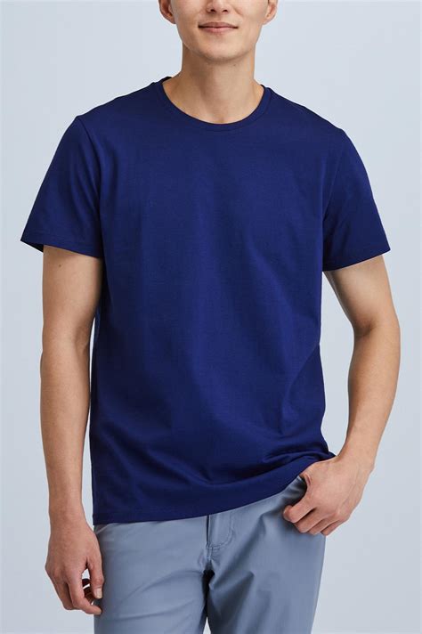 Navy Blue T Shirt Front And Back