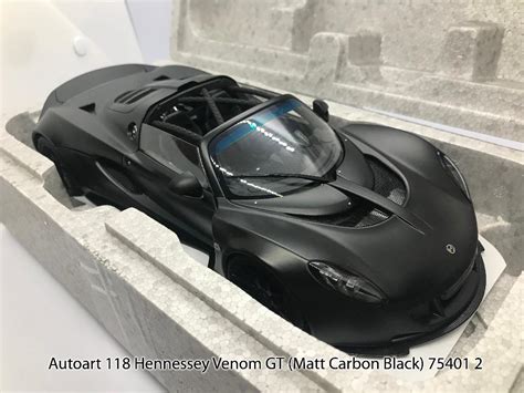 Autoart Hennessey Venom Gt Matt Carbon Black