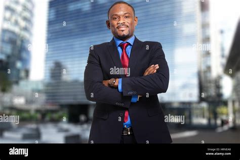 Smiling African Businessman Stock Photo Alamy