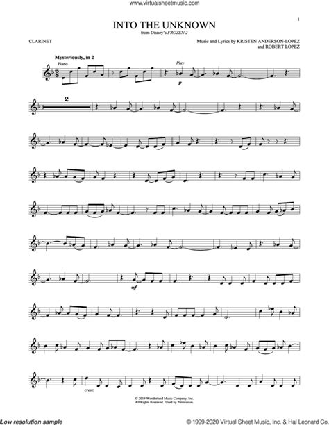 Disney Clarinet Sheet Music