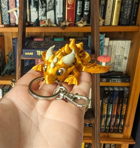 Andarna Articulated Dragon Keychain And Fidget Toy Fourth Wing Keychain Geek And Artsy