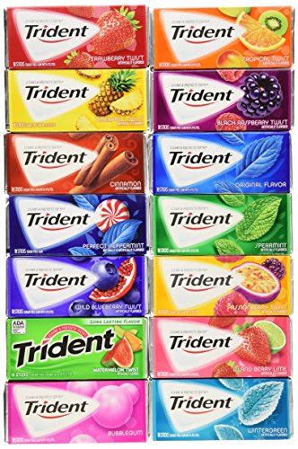 Trident Sugar Free Chewing Gums Pack Of 14 Assorted Flavors Buy