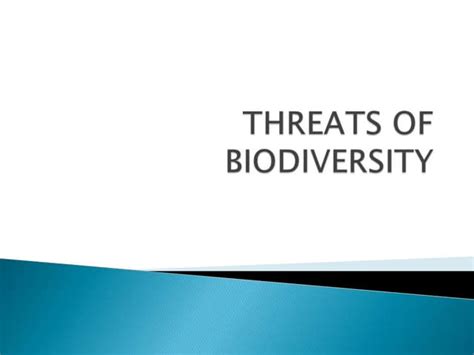 Threats On Biodiversity Ppt