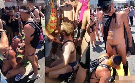 Gays fazendo sexo na parada gay em público Picante e proibido