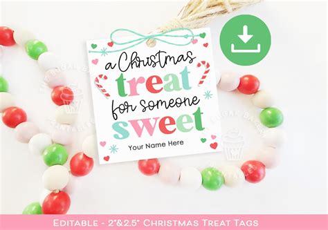 Printable Christmas Treat Tag A Christmas Treat For Someone SWEET