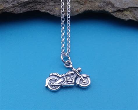 Motorcycle Necklace Motorcycle Necklace Motorcyclist Etsy