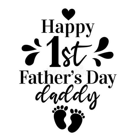 Happy First Father S Day Vector Design Stock Vector Illustration Of