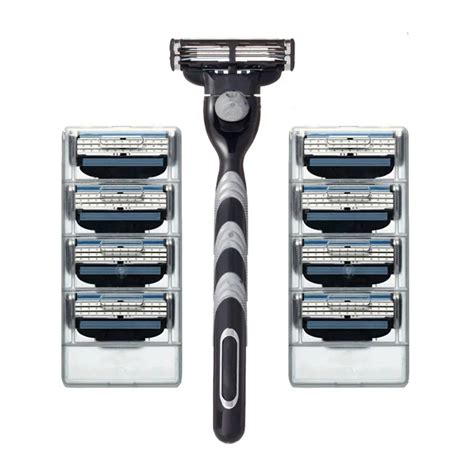 8PCS/set Razor Blades With Razor Holder Shaving Razor Bladed Set Shaver Shaving Razors Blades ...