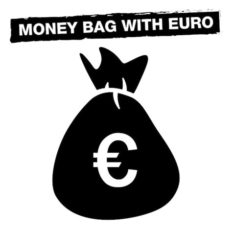 Sac D Argent Avec L Ic Ne De Vecteur Symbole Euro Vecteur Premium