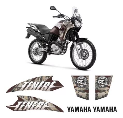 Kit Adesivo Faixa Tanque Yamaha T N R Marrom Tnr