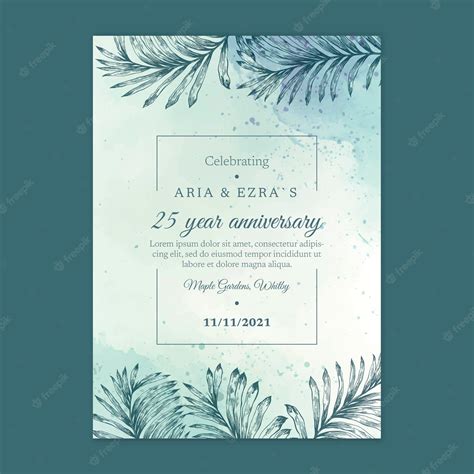 Premium Vector | 25 years anniversary card