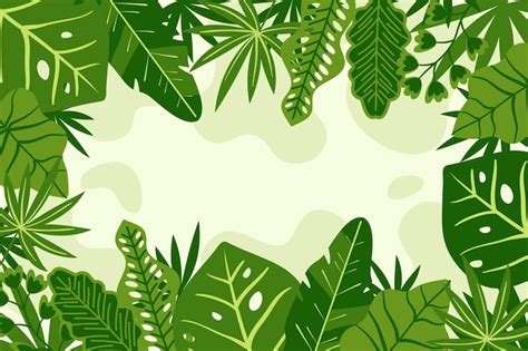 Fondo De Hojas Tropicales Dibujadas A Mano Vector Gratis