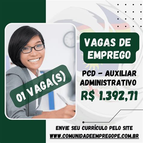 Auxiliar Administrativo Pcd Sal Rio De R Para Empresa Do