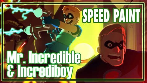 Speedpaint Mr Incredible And Incrediboy Youtube