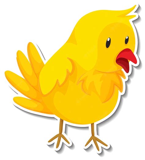 Vinilo Decorativo Pajarito Amarillo Vector Gratis