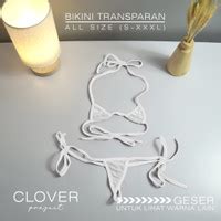 Review Micro Bikini Transparan Lingerie Transparan Thong G String Bra