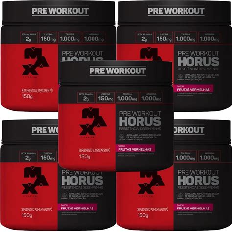 Kit X H Rus Pre Workout G Frutas Vermelhas Max Titanium