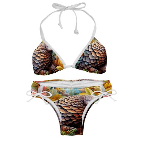 Pangolin Adjustable Strap Detachable Sponge Bikini Set Two Pack For