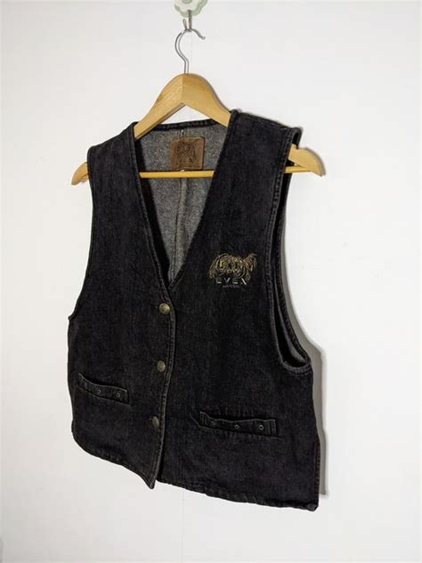 Krizia Uomo Evex Krizia Designer Size Small Women Tiger Logo Black Vest