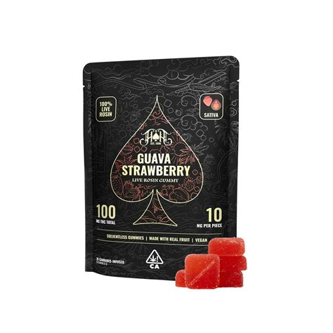 Guava Strawberry Sativa Live Rosin Gummies Heavy Hitters