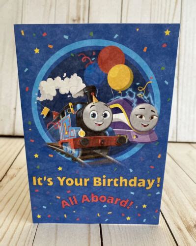 Thomas The Train Kana Birthday Card All Aboard Hope Its Toot Ally