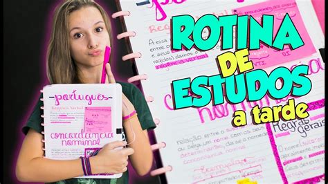 ROTINA DE ESTUDOS DA TARDE STUDY VLOG YouTube