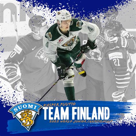 WORLD JUNIORS Silvertips Alum Kasper Puutio Named To Team Finland