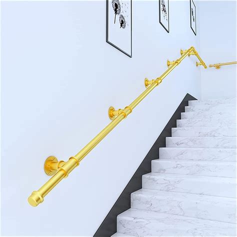 Lzflwjv Innen Oder Au Entreppe Und Treppenhandlauf Gold Metalltreppe