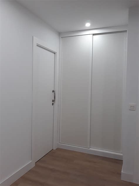 Puerta Corredera Armario Modular Puertas Correderas En Lacado Blanco