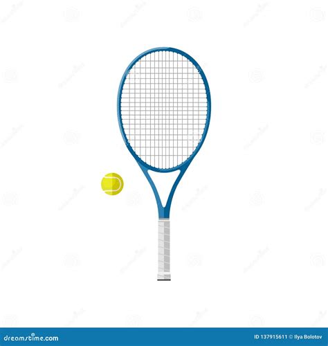 Tennis Racquet With Ball Stock Vector Illustration Of Pattern 137915611