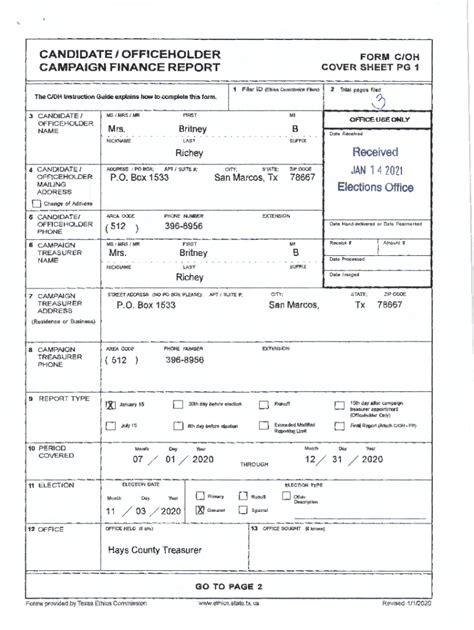 Fillable Online The C Oh Instruction Guide Explains How To Complete