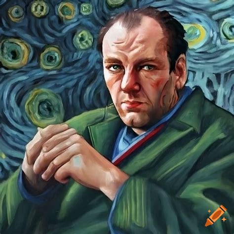 Painting Of Tony Soprano By Vincent Van Gogh