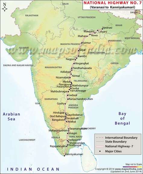 National Highway Road Map Of Varanasi To Kanniyakumari