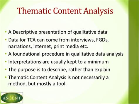 Thematic Content Analysis In Psychology