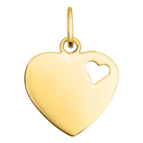 Pendentif Cœur Plaqué Or Jaune Emanessence Ocarat