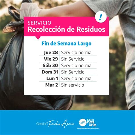 Servicio De Recolecci N De Residuos Durante El Fin De Semana Largo En